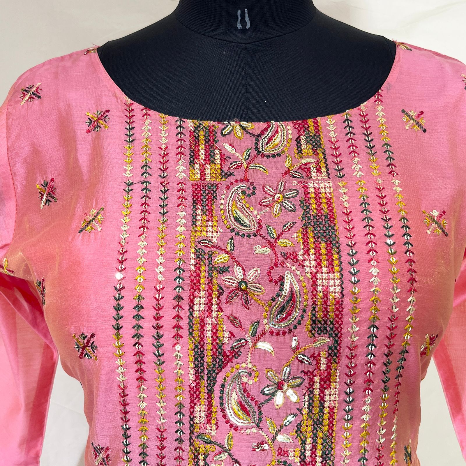 Shree Shanti Selection - Pink Embellished Kurti